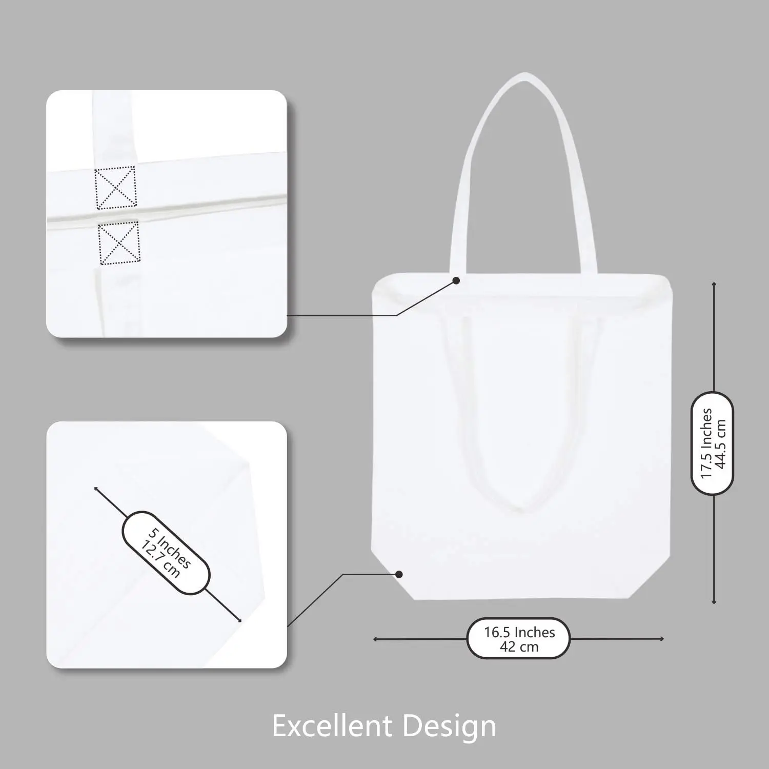Hot 10 Oz Grocery Shopping Camping Lunch Reusable Recycled Canvas Blank White Tote Cotton Clutch Bag