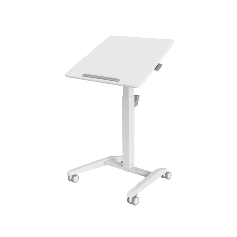 Portable Laptop Desk, Podium Stand Rolling Desk Laptop Table -Small Standing Desk, Mobile Desk On Wheels Computer Cart
