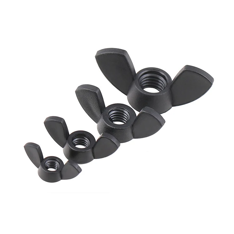 Black 1/2 Inch Nylon Plastic Wing Nuts with ISO9001