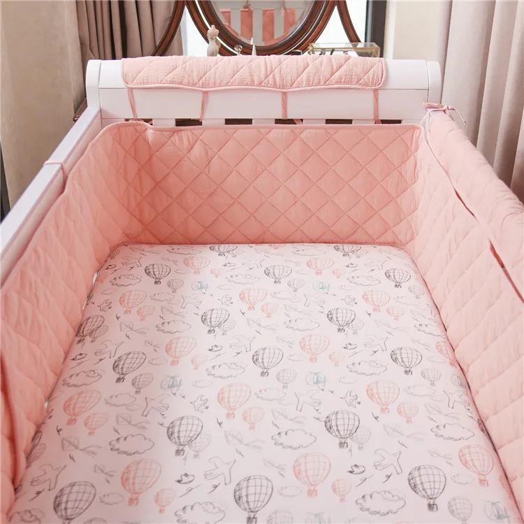 Factory Direct Washable Removable Rails Guard Protection Soft Baby Crib Liner