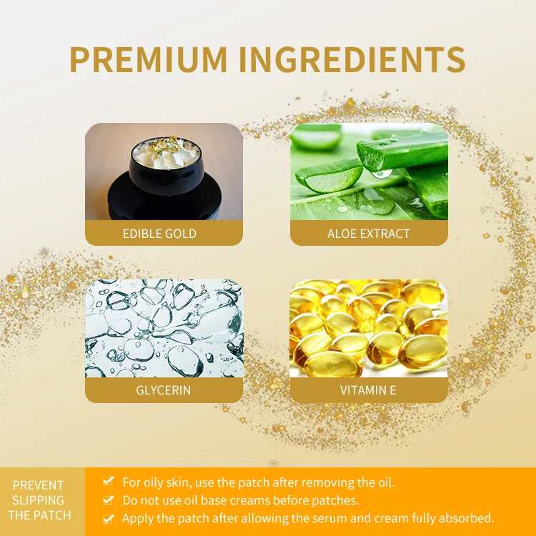 Golden Wrinkle Repair Patch Reduce Expression Lines Collagen loss  Between Eyes Facial Night Treatment Forehead Patch