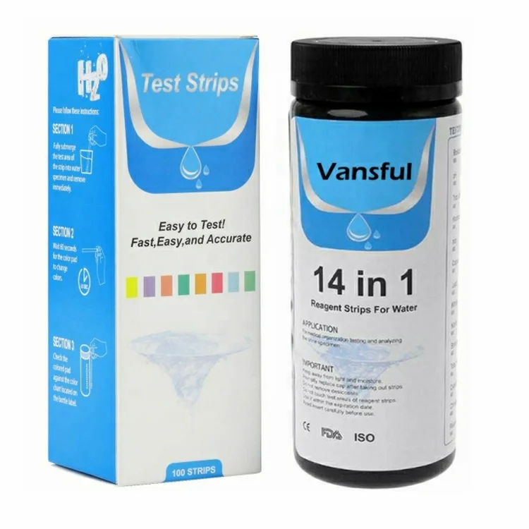 14 in 1 Drinking Water Test Kit Water Test Strips for Aquarium Pool Spa  Well  Tap Water