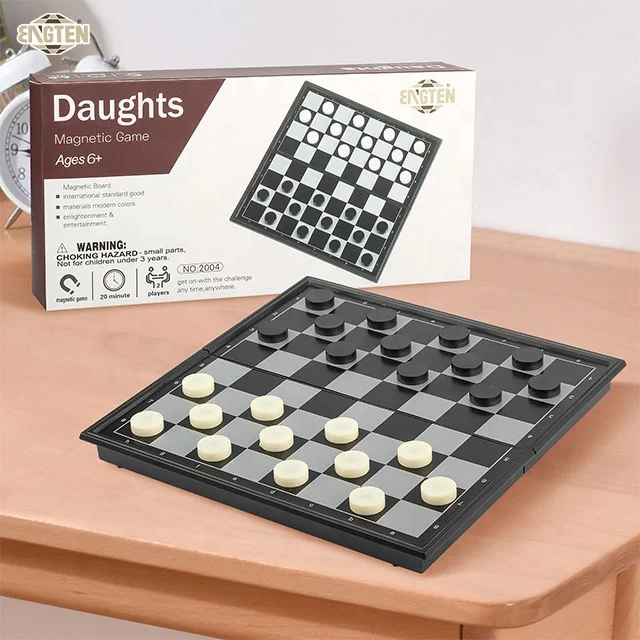 Plastic Folding Chess Set 3 in 1 Game Magnetic Backgammon Checkers for Adult Kids