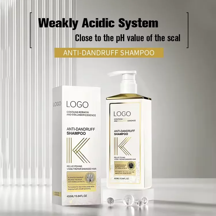 Private Label Factory Wholesale Weakly Acidic Keratin Collagen Organic Anti Dandruff Shampoo