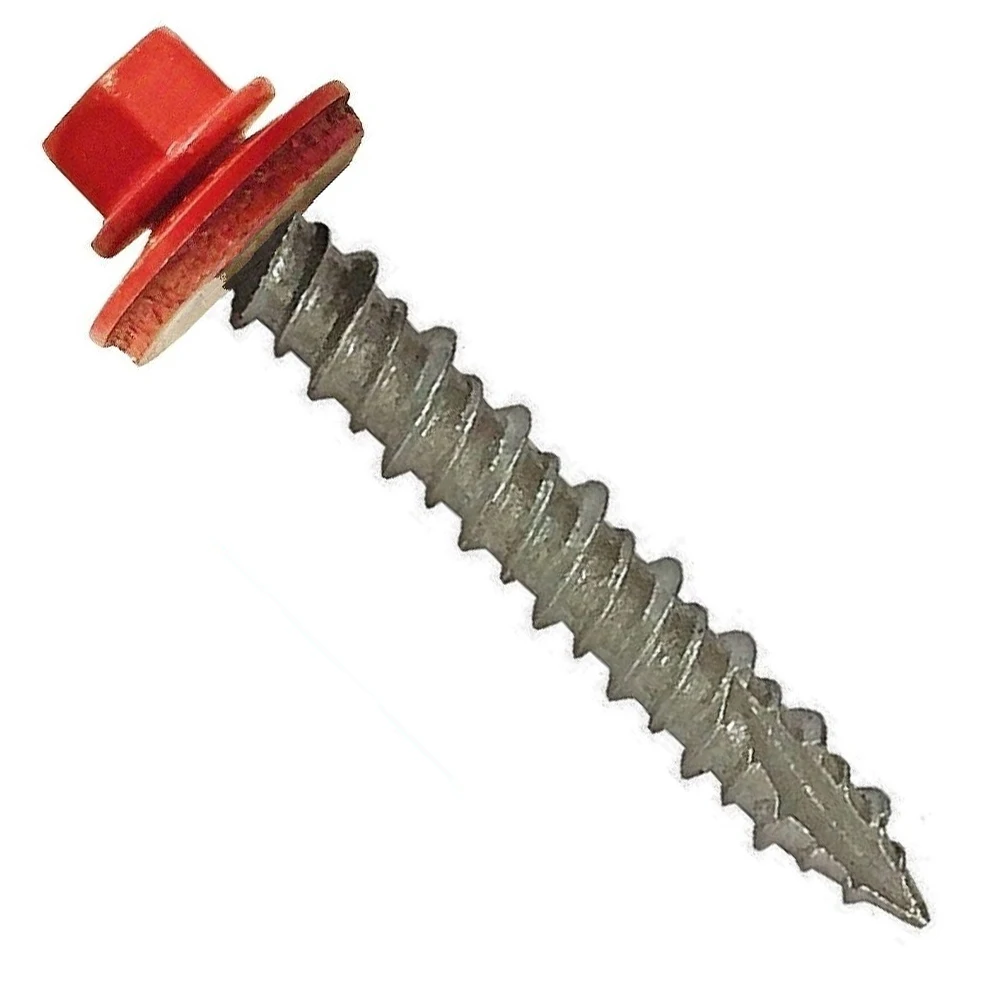 Roofing Screw With Clear Waterproof Plastic Cap And Washer Roofing Screws With Rubber Washers For Corrugated Roof Sheets