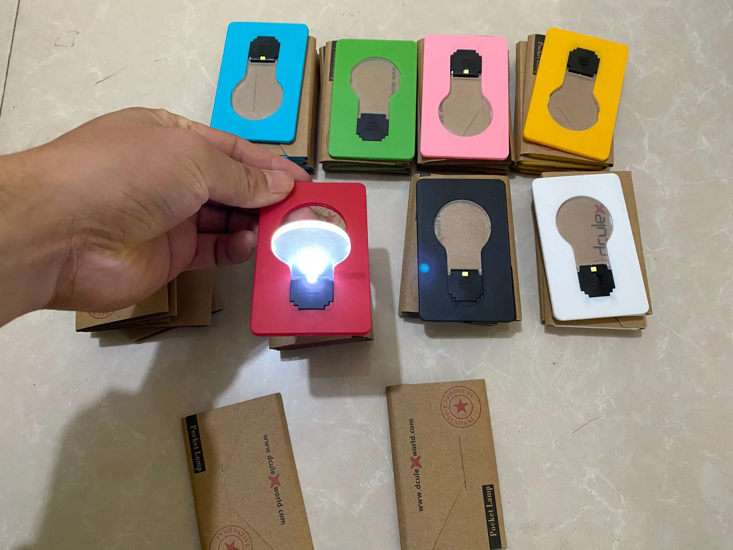 Lelyi Portable Wallet Card light Pocket LED Card Creative Night Light Lamp