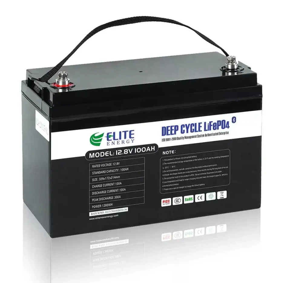 Elite liontron 12.8v 100ah lithium lifepo4 mit bms 12v deep cycle lithium ion battery 12v ion 12v100ah lithium battery