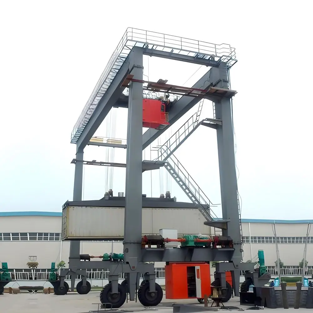China manufacturer rubber tyred gantry crane Double Girder RTG Rubber Tyre Container Gantry Crane
