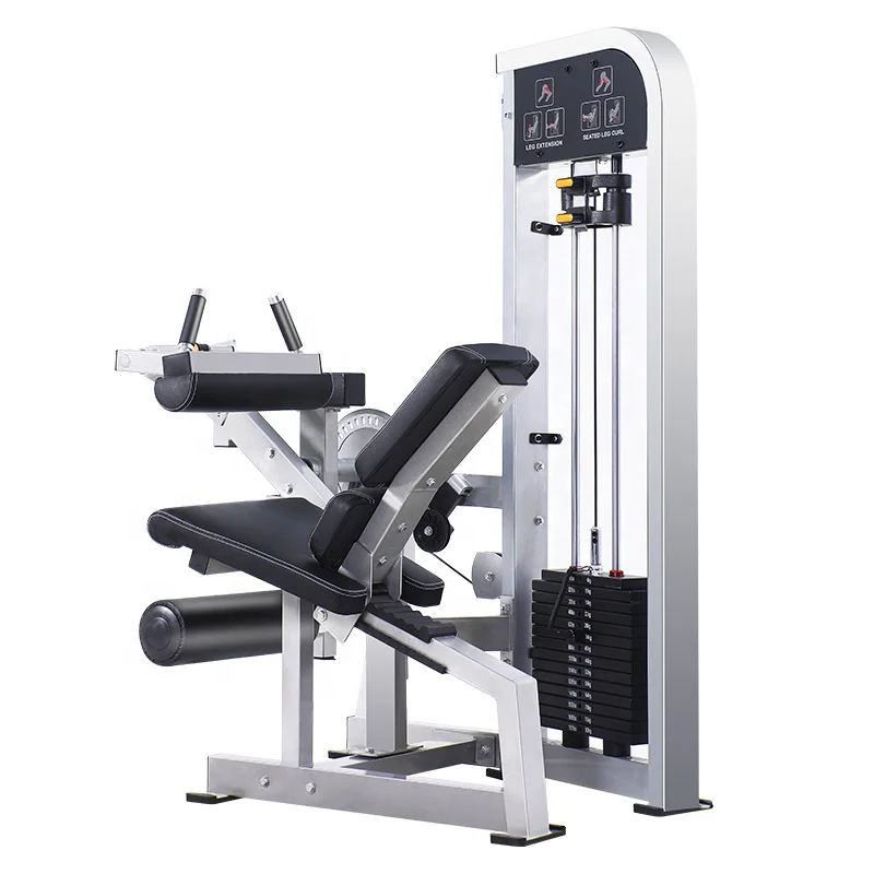 fitness strength training gym equipment pin load selection machines leg press lying prone leg curl