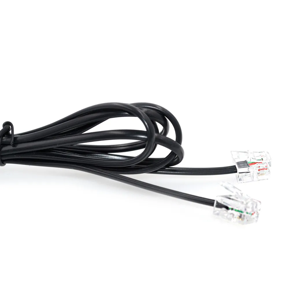 PVC Flat 2 Cores RJ11 to RJ11 6P2C Cable for Telephone