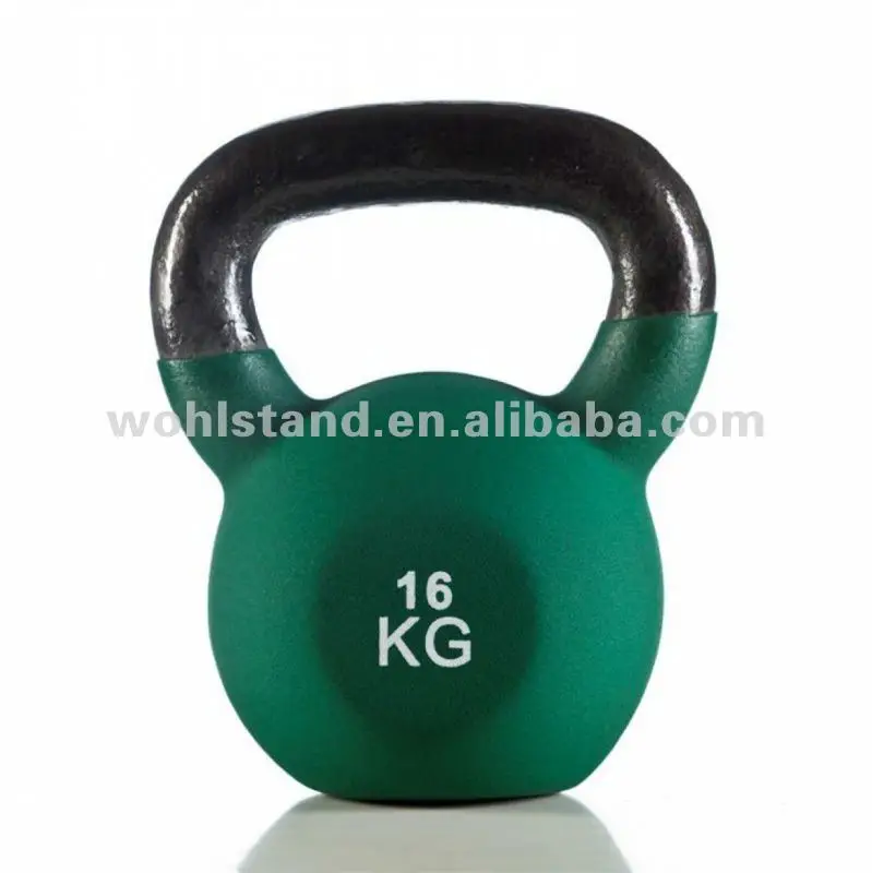 Colored neoprene kettlebells