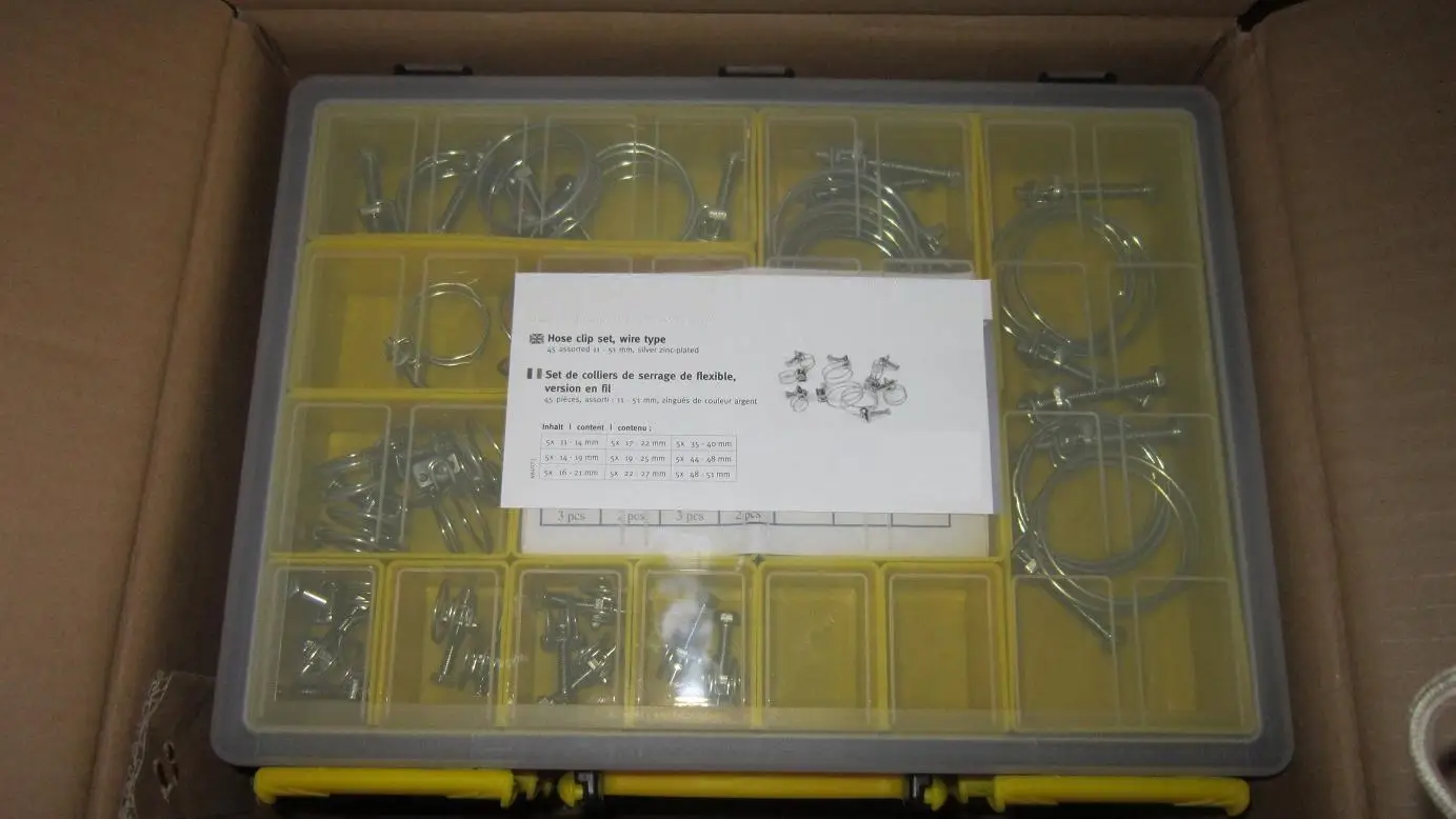 Galvanized Double SET Wire  Connection Hose Clamps with PVC BOX