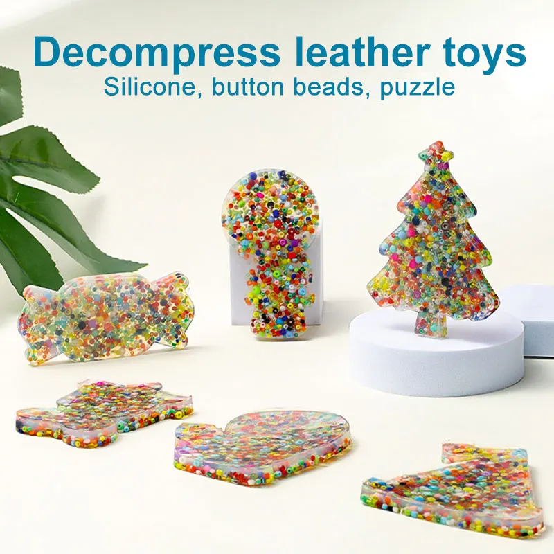 Pad Squeeze Soft Silicone Skin Pick Up Fidget Toys Stress Relieving Toys Christmas Tree Children Adult Toys