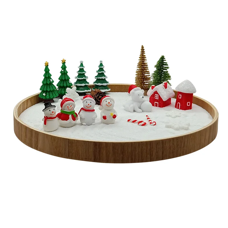 Santa Claus Hand Painted Resin Craft Christmas Gifts Home Garden Decoration Zen Garden Kit Indoor
