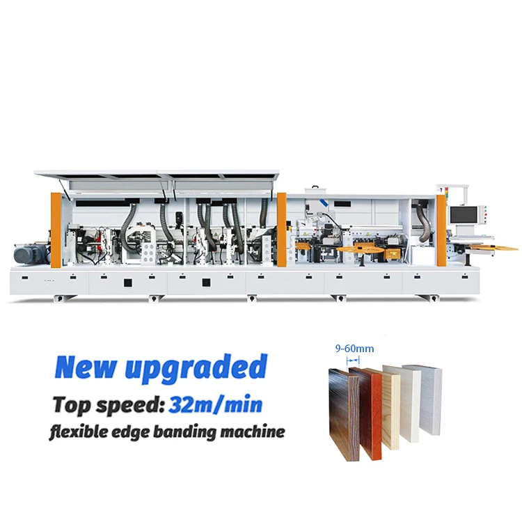 KIE-568JD 0.8mpa High-speed double glue pre-milling automatic edge banding machine pvc mdf melamine edge bander