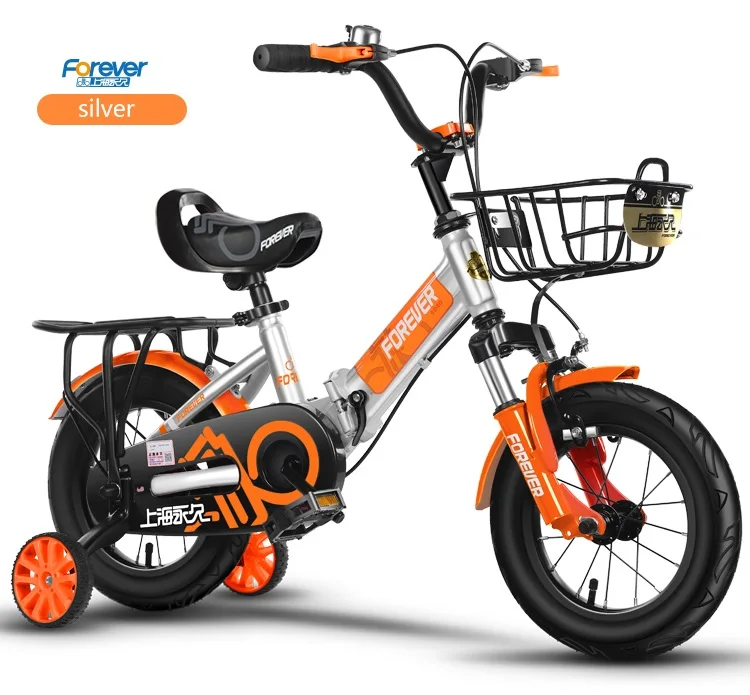shanghai forever 14 inch steel frame kids bike with training wheels children bicycle