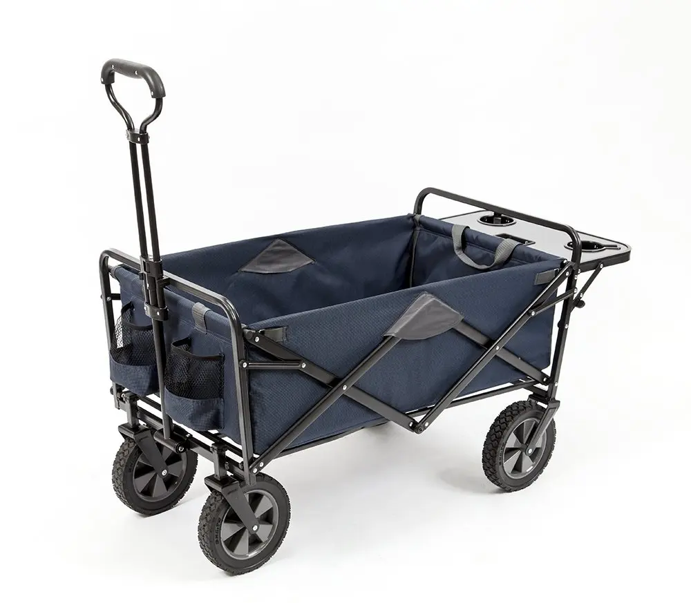 ENJOIN Sports Collapsible Outdoor Utility Wagon with Folding Table and Drink Holders
