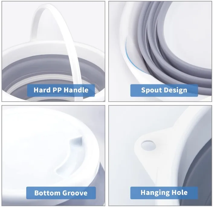 3L 5L 10L Collapsible Bucket / Gallon Cleaning Bucket / Folding Portable  Water Supplies for Outdoor Garden Camping Fishing