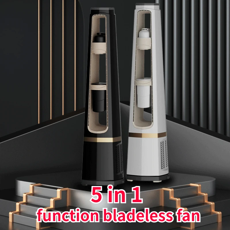 5 in 1 Leafless Humidifier Fans Models with Remote Control Motor Cooler Bladeless Electric Desk Cool Air Tower Fan
