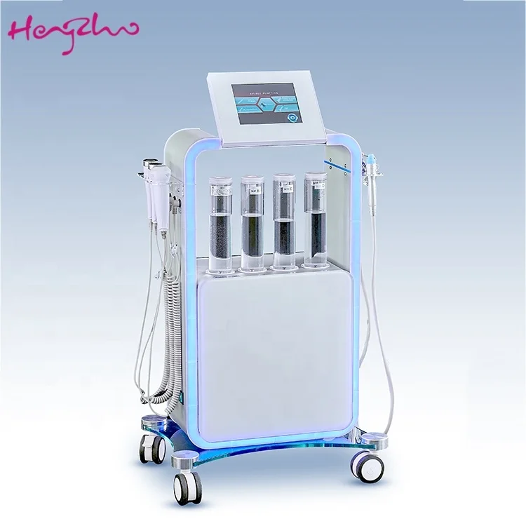 Уход за лицом обработка холодный и Горячий Молоток Rf лифтинг брызг воды для кислородного струйного Очищающая машина для лица