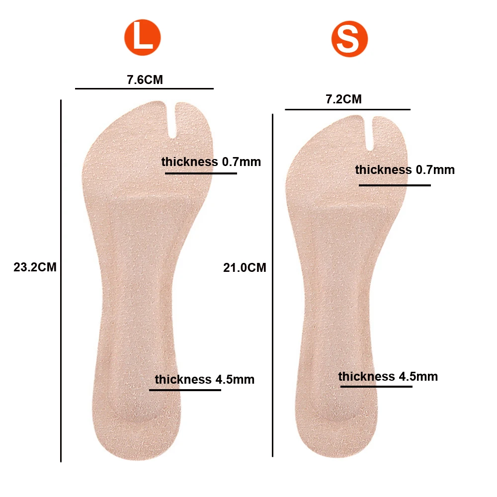 Pigskin Flip Flop Insoles Arch Support, Thong Sandal Cushion for Sweaty Feet, Adhesive Flip flop Toe Padding Protectors Rub Pain