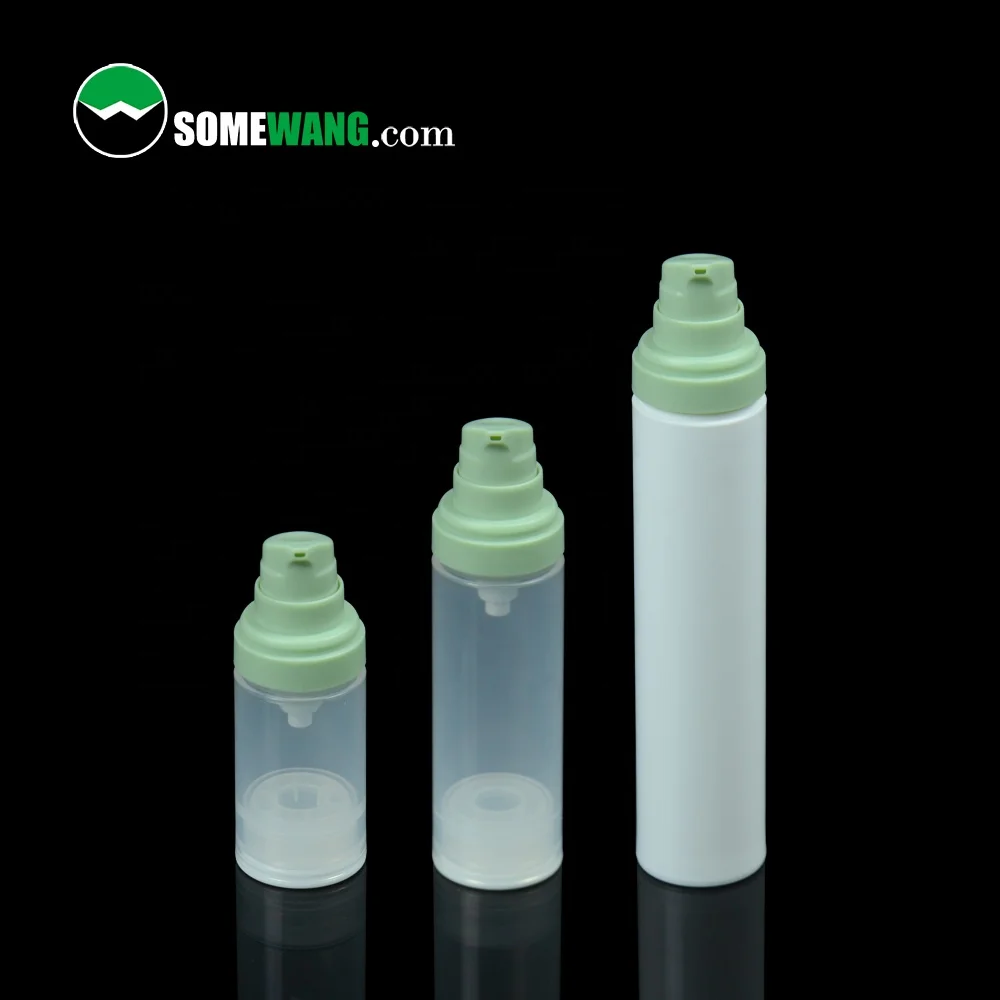 Vacuum Container Portable Empty 15ml 30ml Plastic PP Airless Lotion Bottle With Dispenser for Travelling