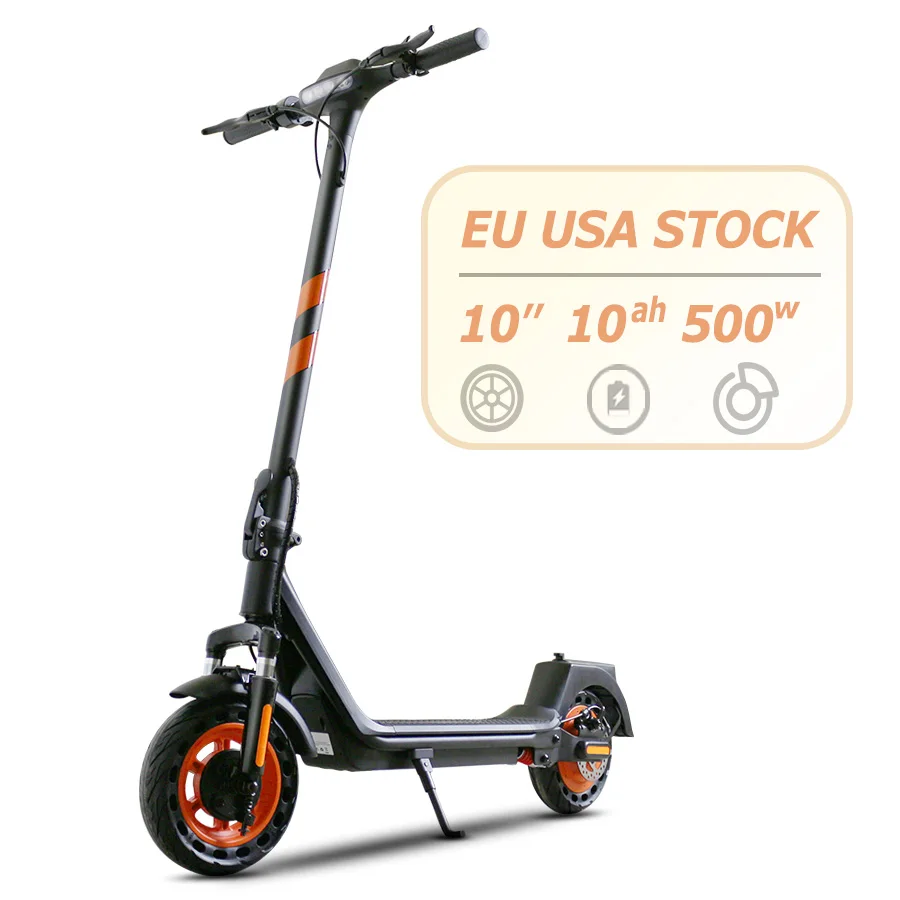 Eu US Warehouse Dropshipping Dual Brake Fast E Scooter Full Suspension Electric Scooter 10 Inch Offroad