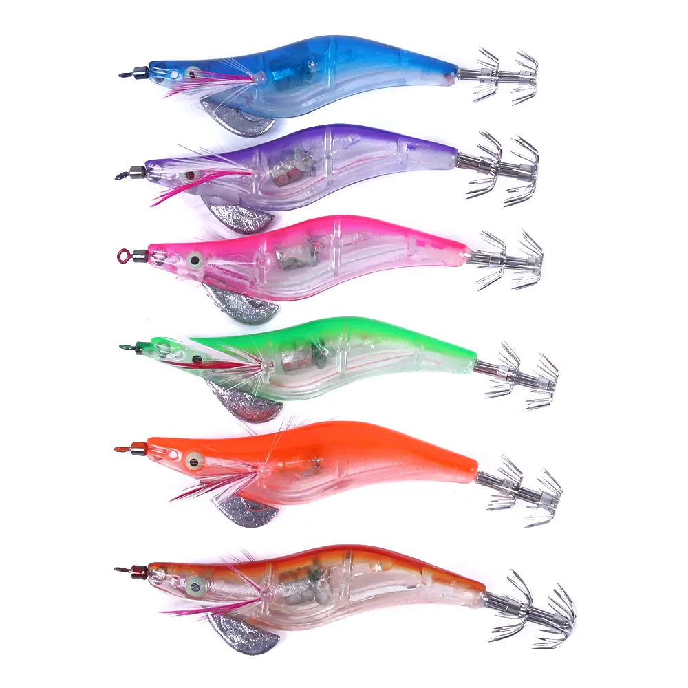 Hengjia Electronic squid jig fishing baits shrimp 12G 10.5CM fishing lure fishing tackle pesca