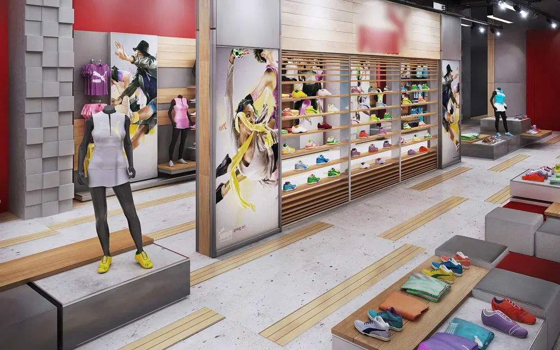 Fashion Style Sports Shop Decoration Small Shoe Store Design interior design decoration for shoe shop