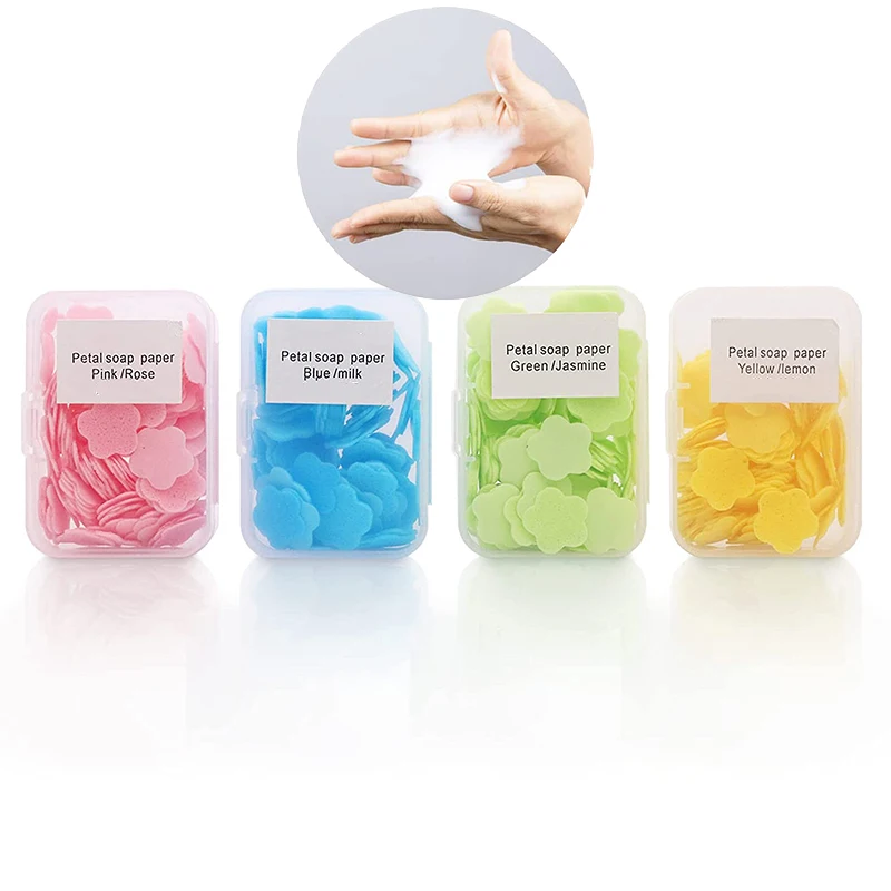 Soap Paper Sheets Custom Logo Portable Disposable Travel Scented Bath Slice Sheet Foaming Paper Soap