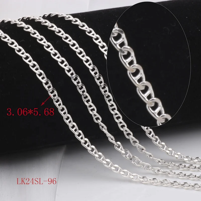 1m Permanent Jewelry Chain Multi Size For Choice S925 Sterling Silver Marine Chain Anchor Chain For DIY Necklace Bracelet Making