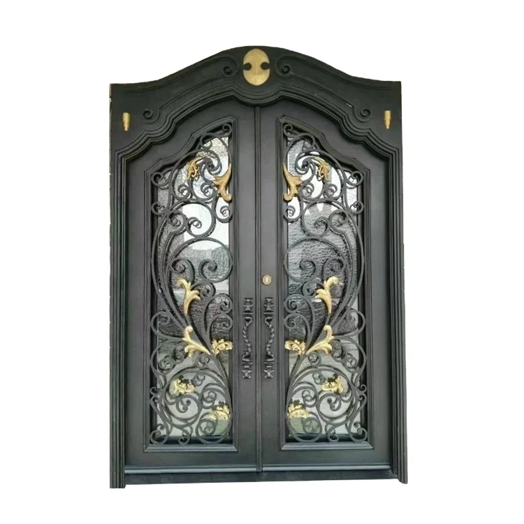 Cast iron stove door with high temperature resistant glass