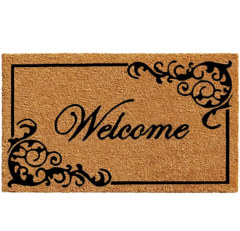 Door Mat Wholesale Coir Artifical Coconut Coir Fiber Welcome Door Mats with PVC Backing Mat