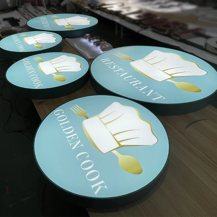 Сделай сам сделай Китайская печать популярный 3D круглый светодиодный логотип акриловая формовочная рекламная световая