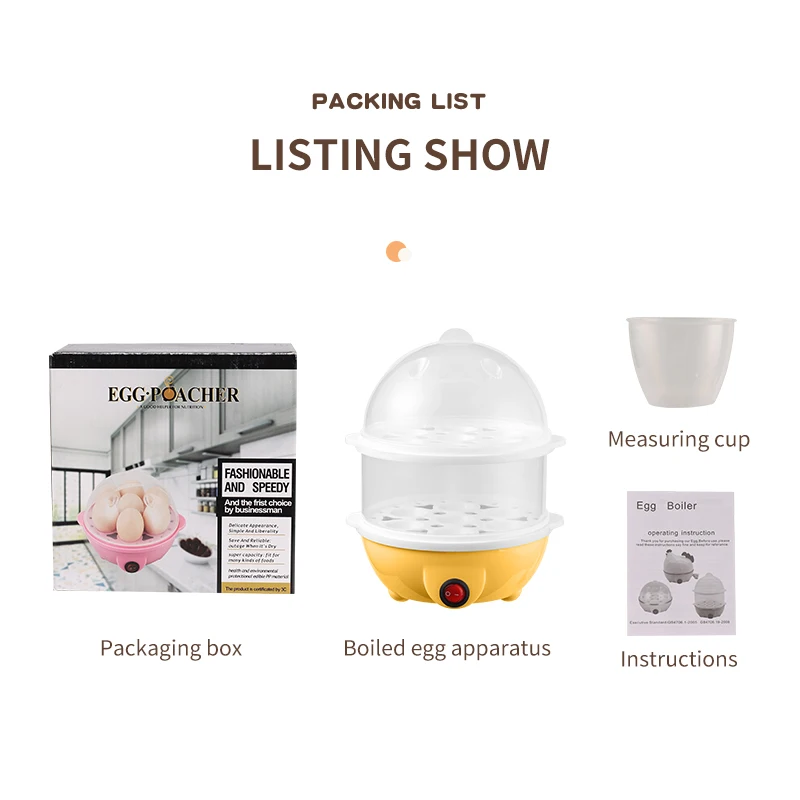 kitchen appliances 2 layer holders electric automatic egg boiler electric boiling egg steamer