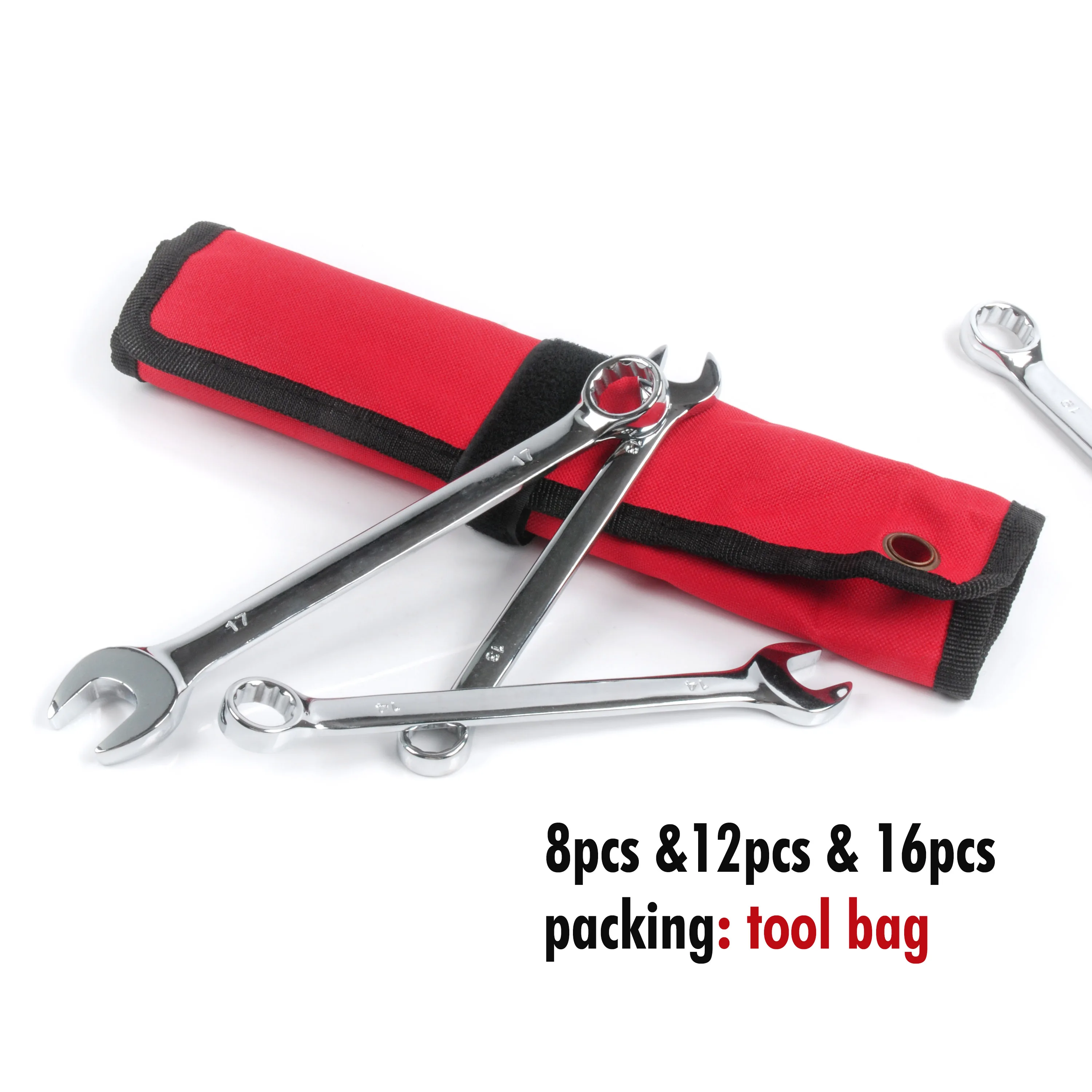 American Style Mirror surface Metric Mechanics Custom Hand Tool Two Way Combination Spanner Wrench