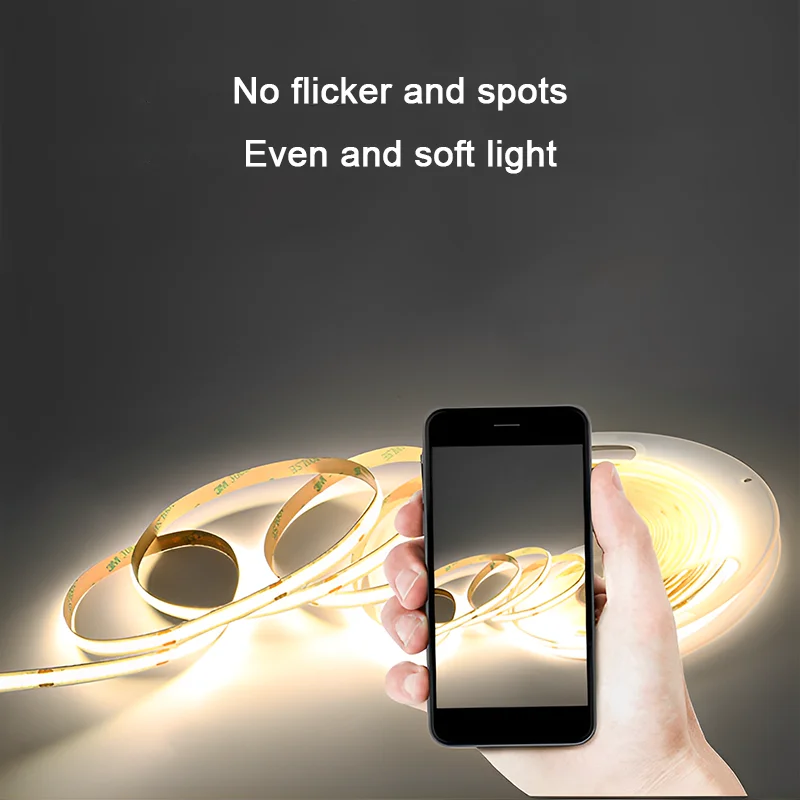 5V 12V 24V cob led strip light outdoor waterproof white red green ice blue amber pink purple rgb dimmable 110V 220V led strips