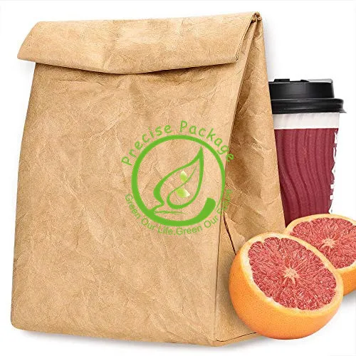 Reusable Eco Friendly Wholesale Custom Printed Logo Adversting Shopping Grocery aluminum foil lined paper bag quality recycle