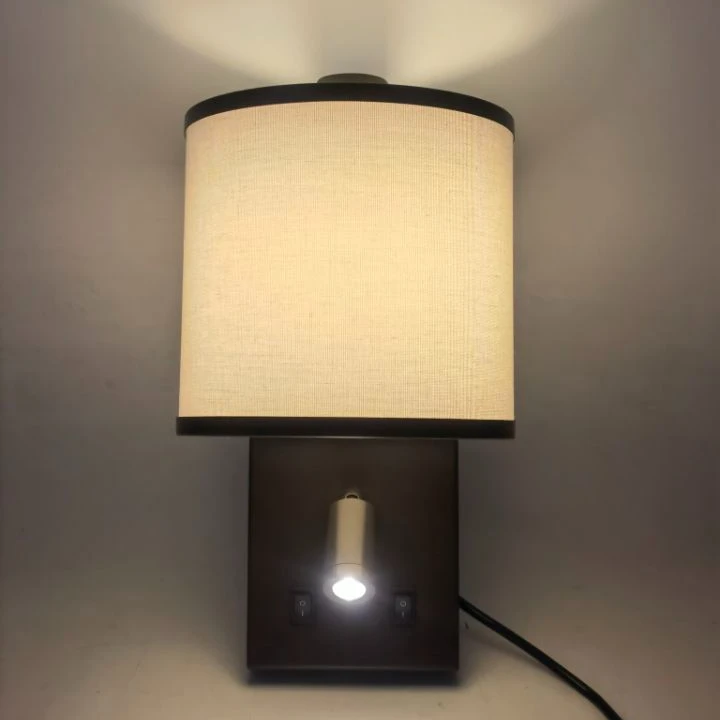 UL CE interior decor hotel headboard bedside wall mounted sconce lamp with LED reading light