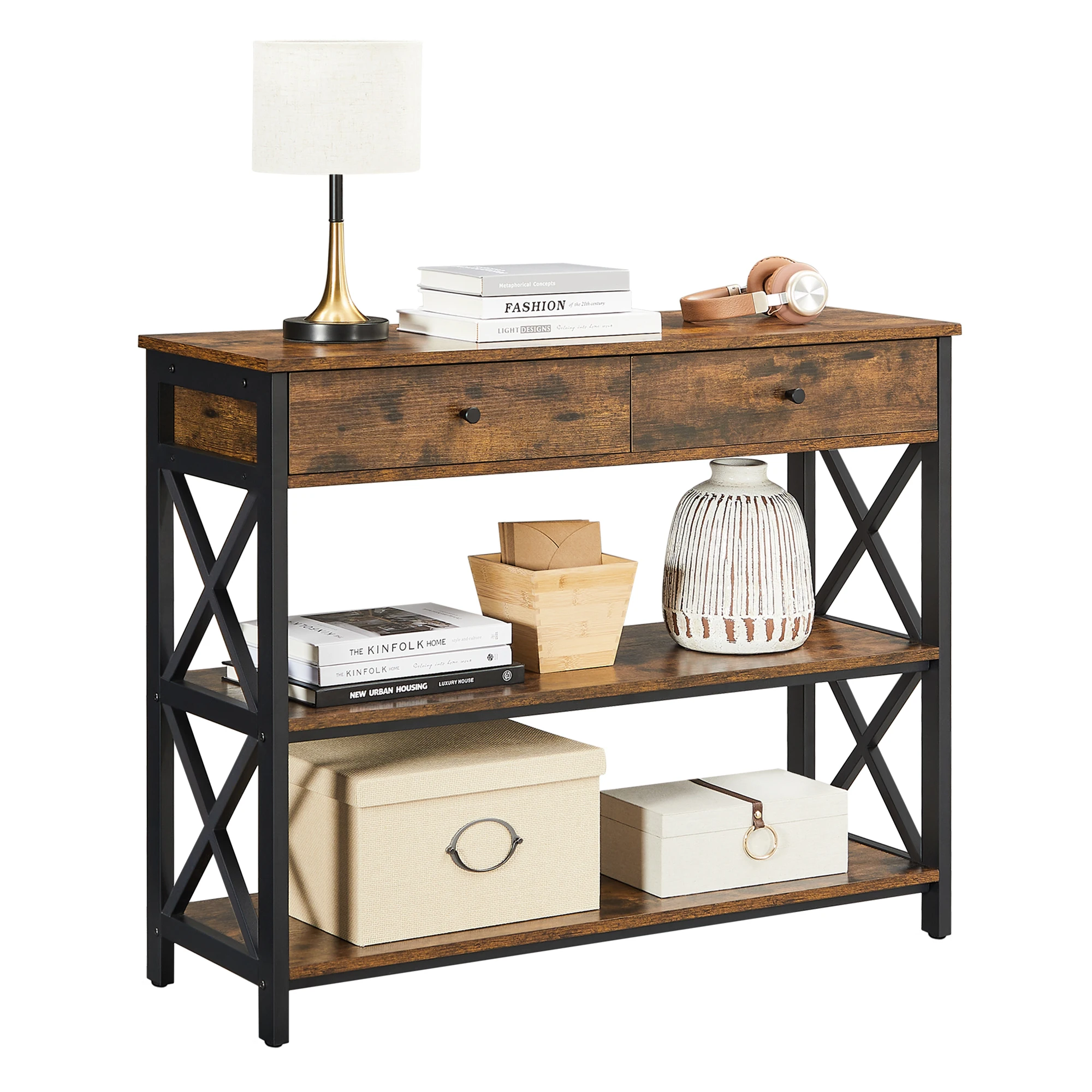 home vintage multipurpose standing console table shoe storage organizer cabinet furniture wood shoe rack 2 layer with drawer