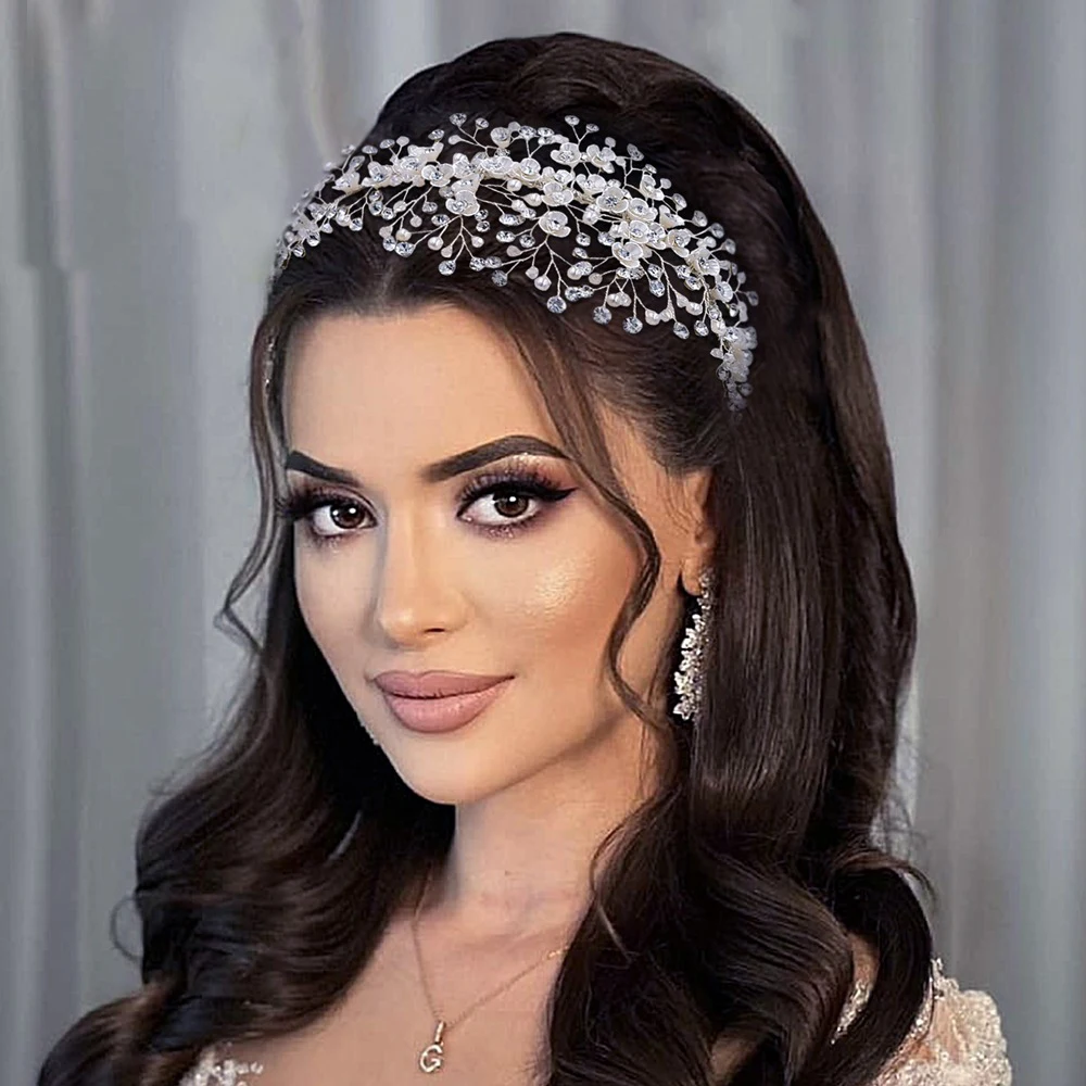 Hot Sale Flower Bridal  Hair Comb Handmade Pearl Women Elegant  Wedding Hair combs