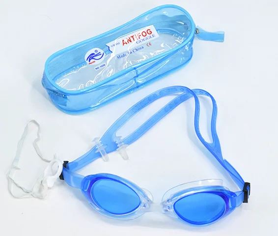 
Promotional adjustable Silicone Swim Goggles with earplug anti fog swimming glasses 