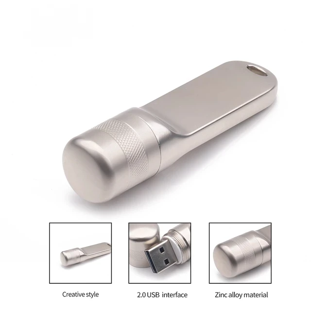
Metal Mini Microphone Pen Stick Click Design USB Flash Drives Memory Stick 16 GB 32GB 128GB 