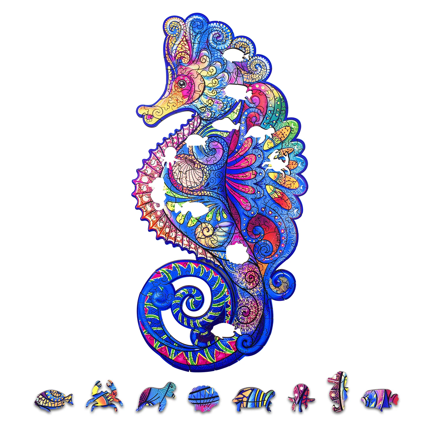 Sea Horse Puzzle A3 A4 A5 Animal 3D Jigsaw Puzzles Pretty Colorful For Stock