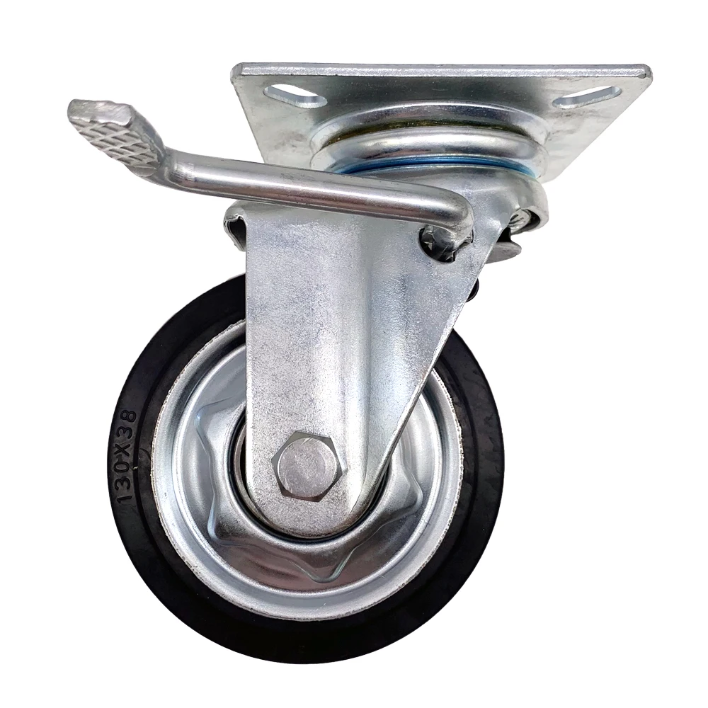100mm Japanese Heavy Duty Caster Swivel Plate Double Ball Bearing Hight Load capacity 4 Inch Rubber Caster Wheels