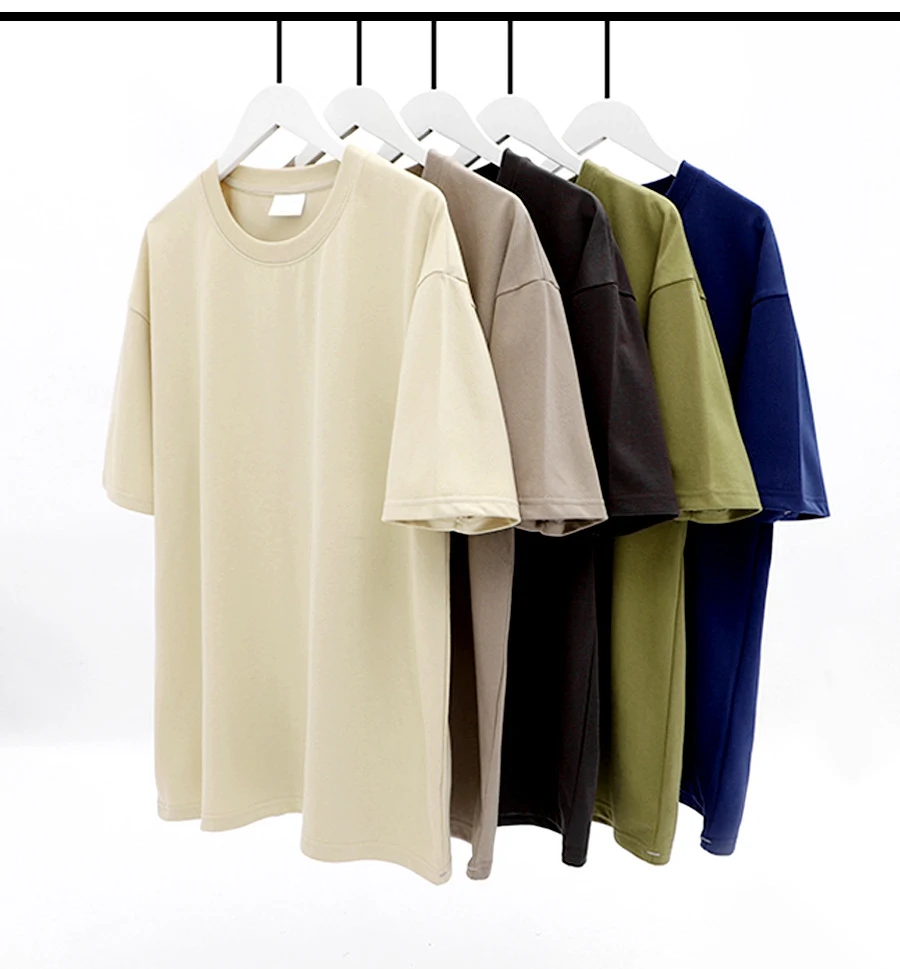 MT2575 Wholesales Custom 3XL 240g 90% Cotton,10% Polyester Drop Shoulder T-Shirts Blank White Black T-Shirts