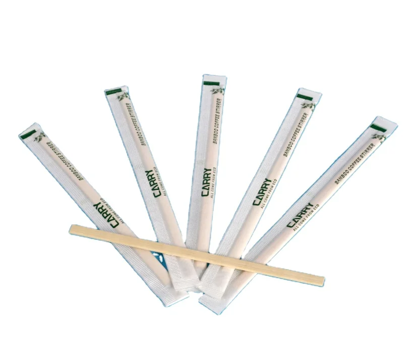 110-160mm 100pcs/box Revolvedor de cafe Palitos de helado de madera B aton barbe  papa Houten stokken Candy floss sticks