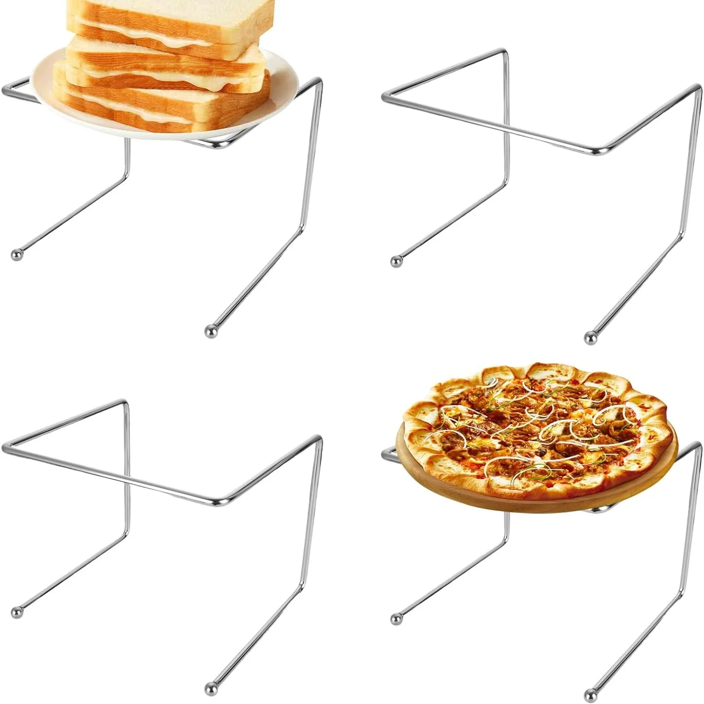 Bright surface Pizza Tray Stand pizza screen holder easy to assemble