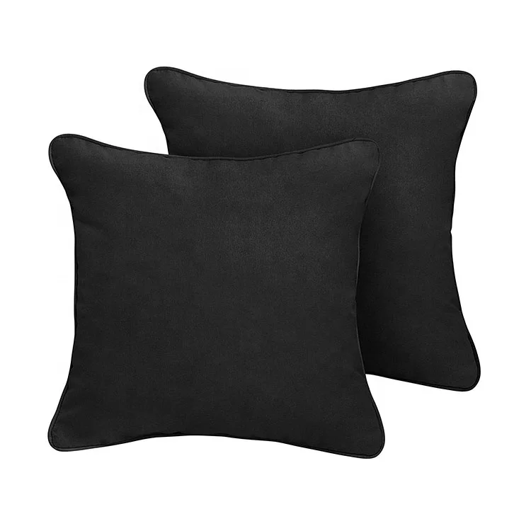 extra large cream throw pillow contrast piping cushion online store