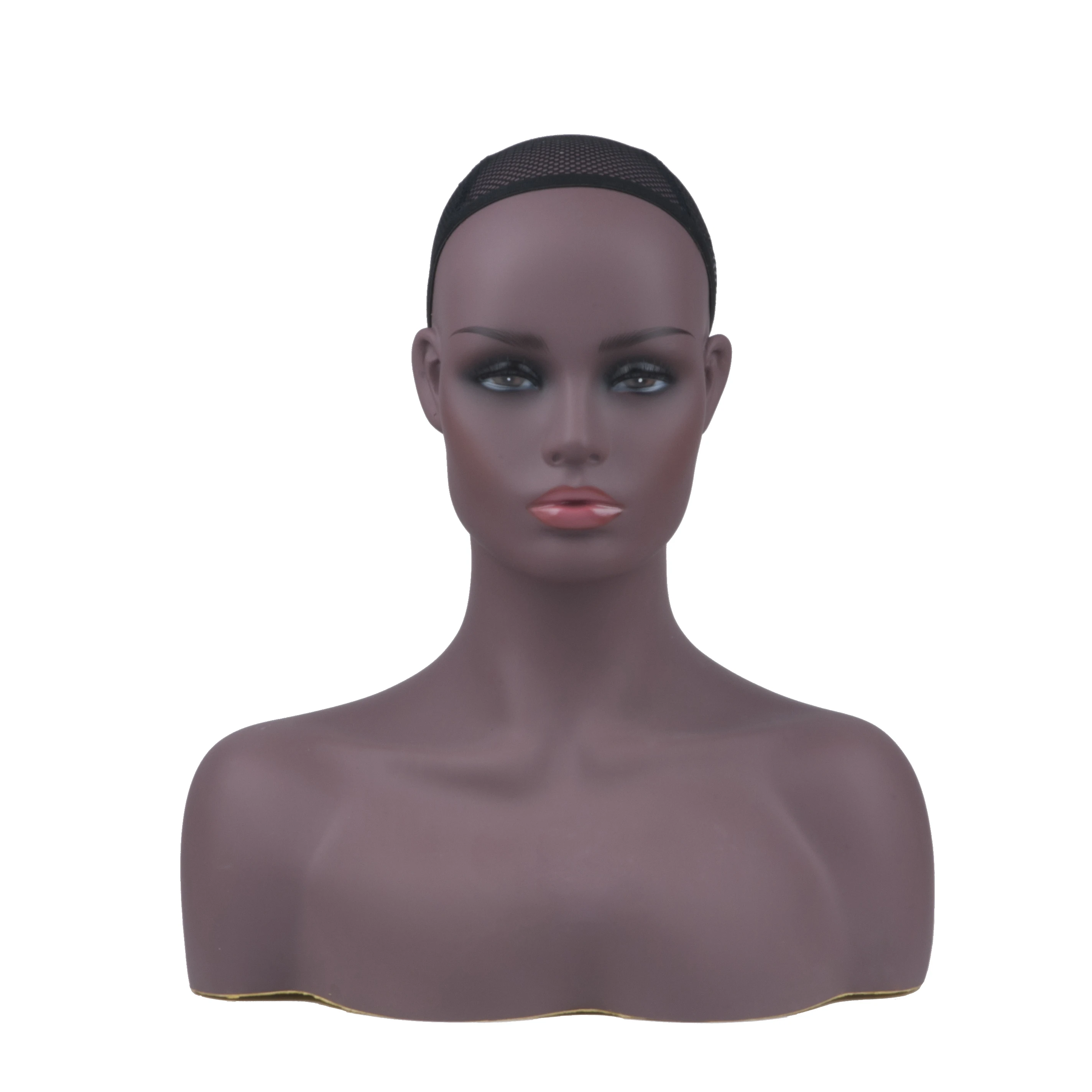 FREE SHIP in US African Mannequin Female Mannequin Head With Shoulders Makeup Mannequin Head For Wigs